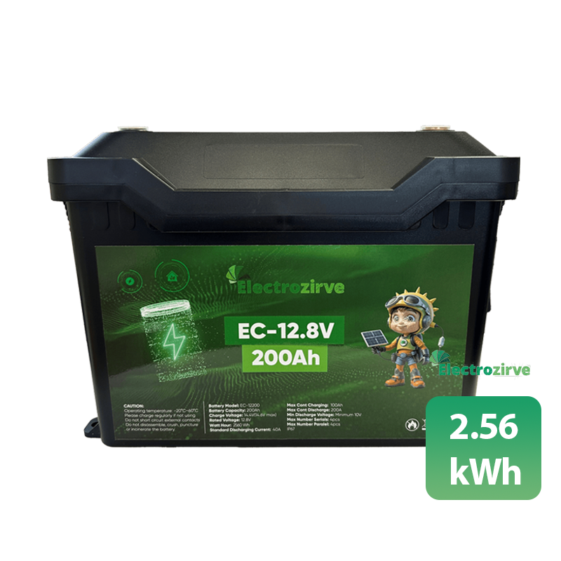Electrozirve 12.8V 200Ah Lityum Akü
