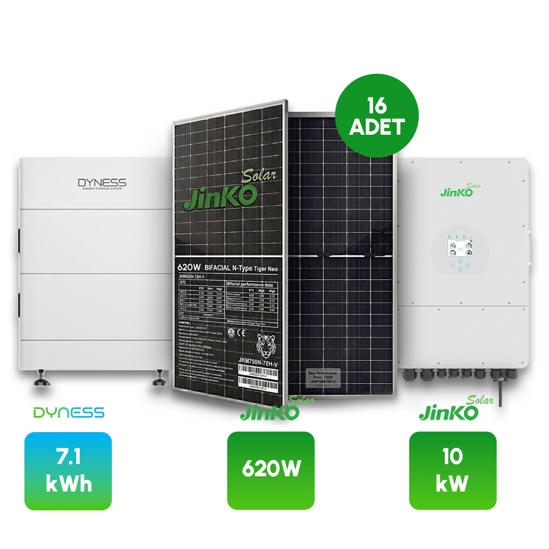 Jinko 10kW Photovoltaik-Komplettpaket mit Batteriespeicher