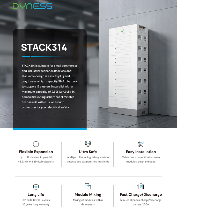 Dyness Stack314 | 48.22-241.14 kWh Battery Pack